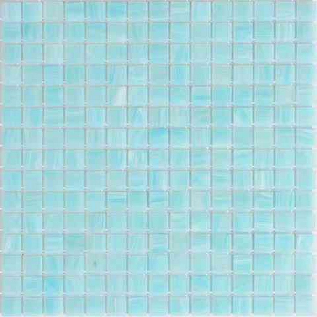 MiR Alma Solid Color 0.8" Stella Green 12" x 12" Glass Mosaic