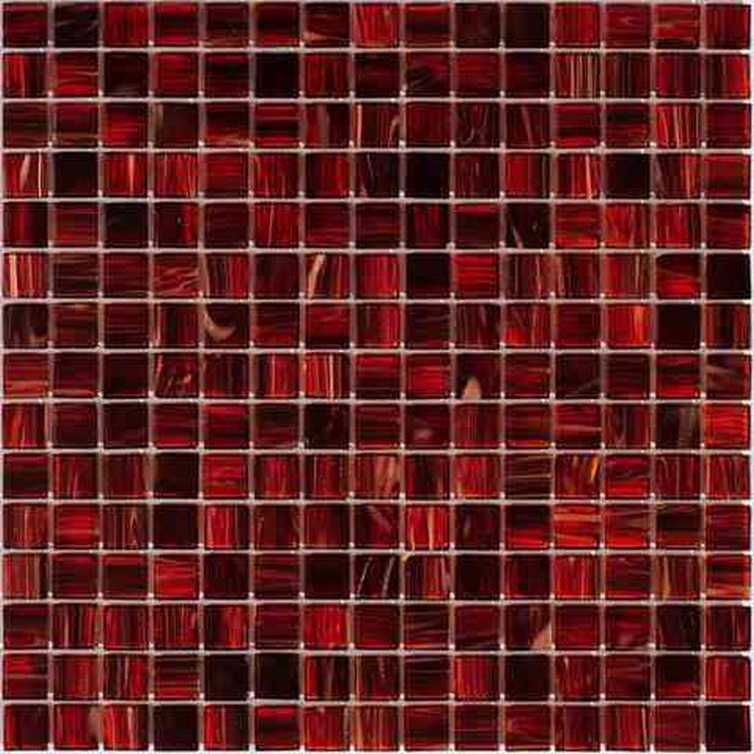 MiR Alma Solid Color 0.8" Stella Pink 12" x 12" Glass Mosaic