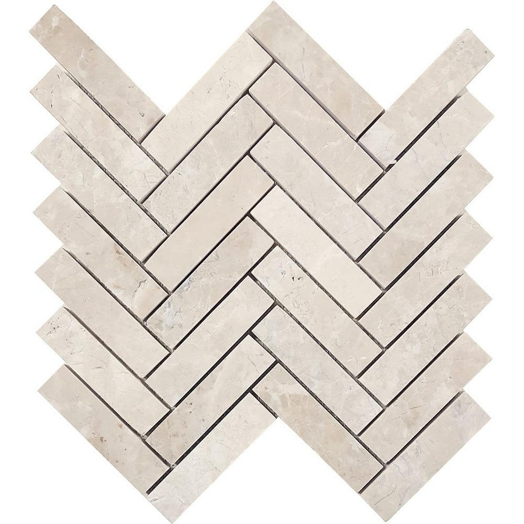 Tesoro Pietra Antica 10.75" x 11.25" Brushed Herringbone Natural Stone Mosaic