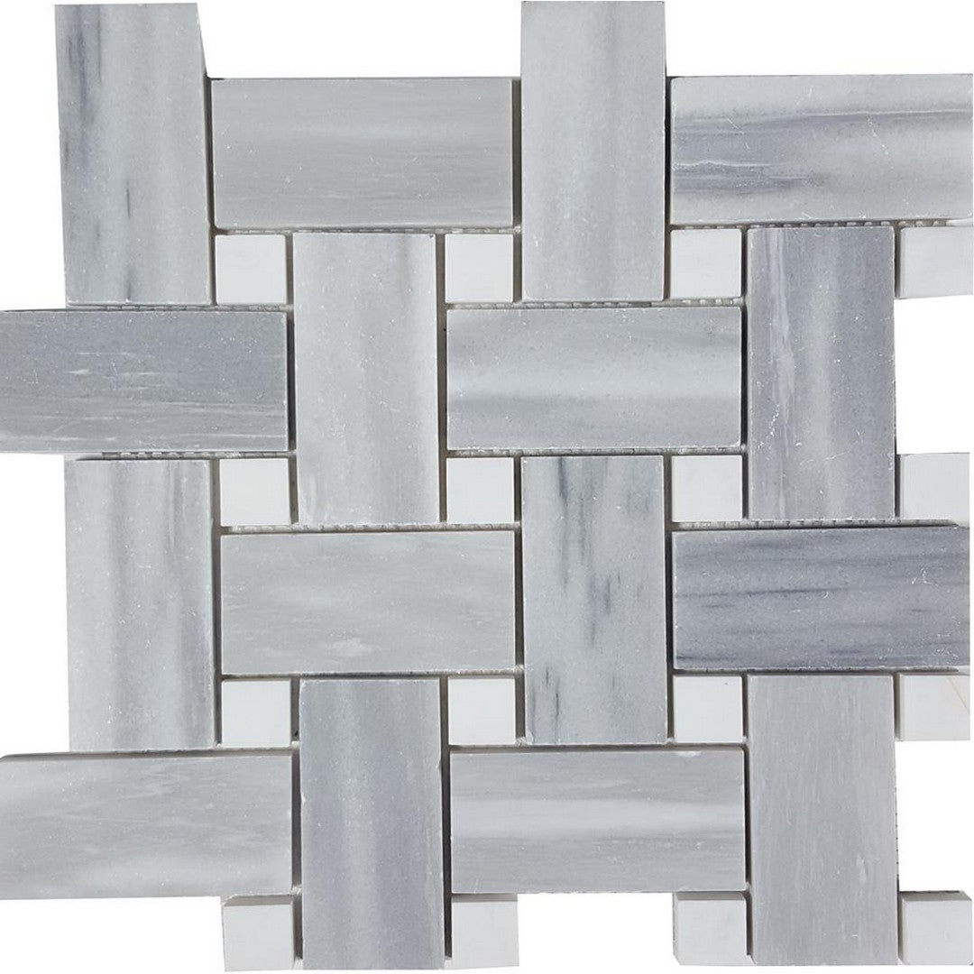 Tesoro Pietra Antica 12" x 12" Brushed Basketweave Natural Stone Mosaic