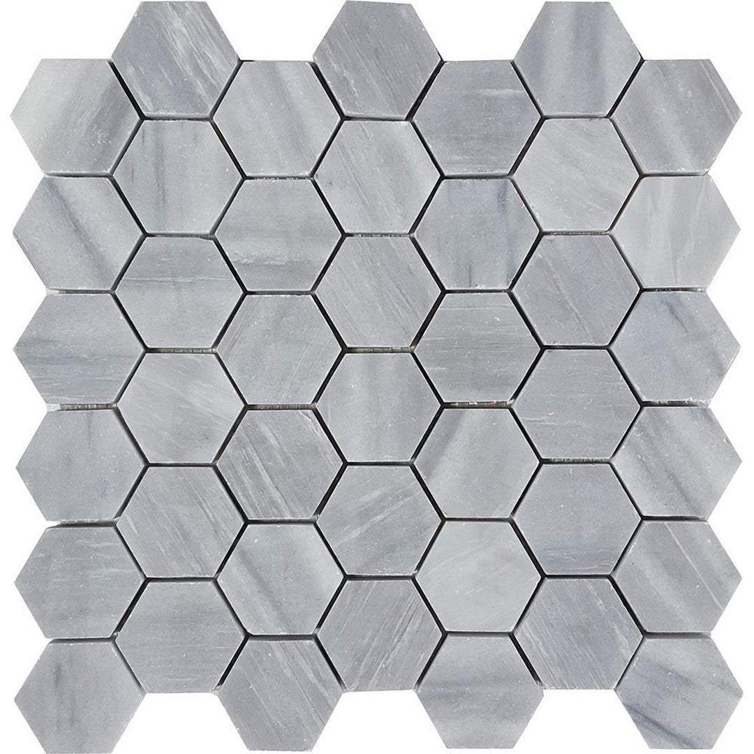 Tesoro Pietra Antica 11.5" x 12.5" Brushed 2" Hexagon Natural Stone Mosaic