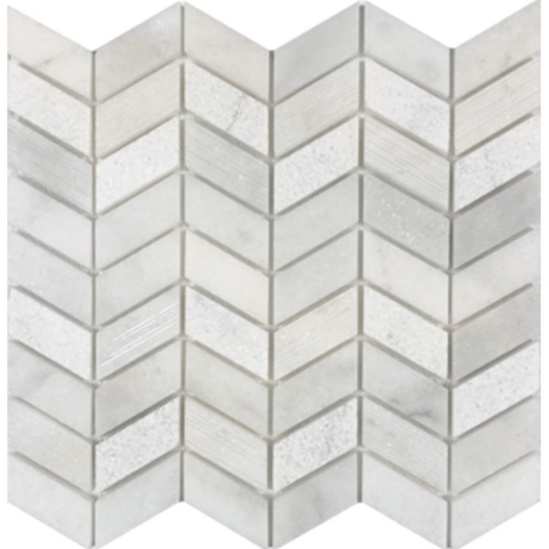 Tesoro Contempo 10.75" x 10.25" Multi Chevron Natural Stone Mosaic