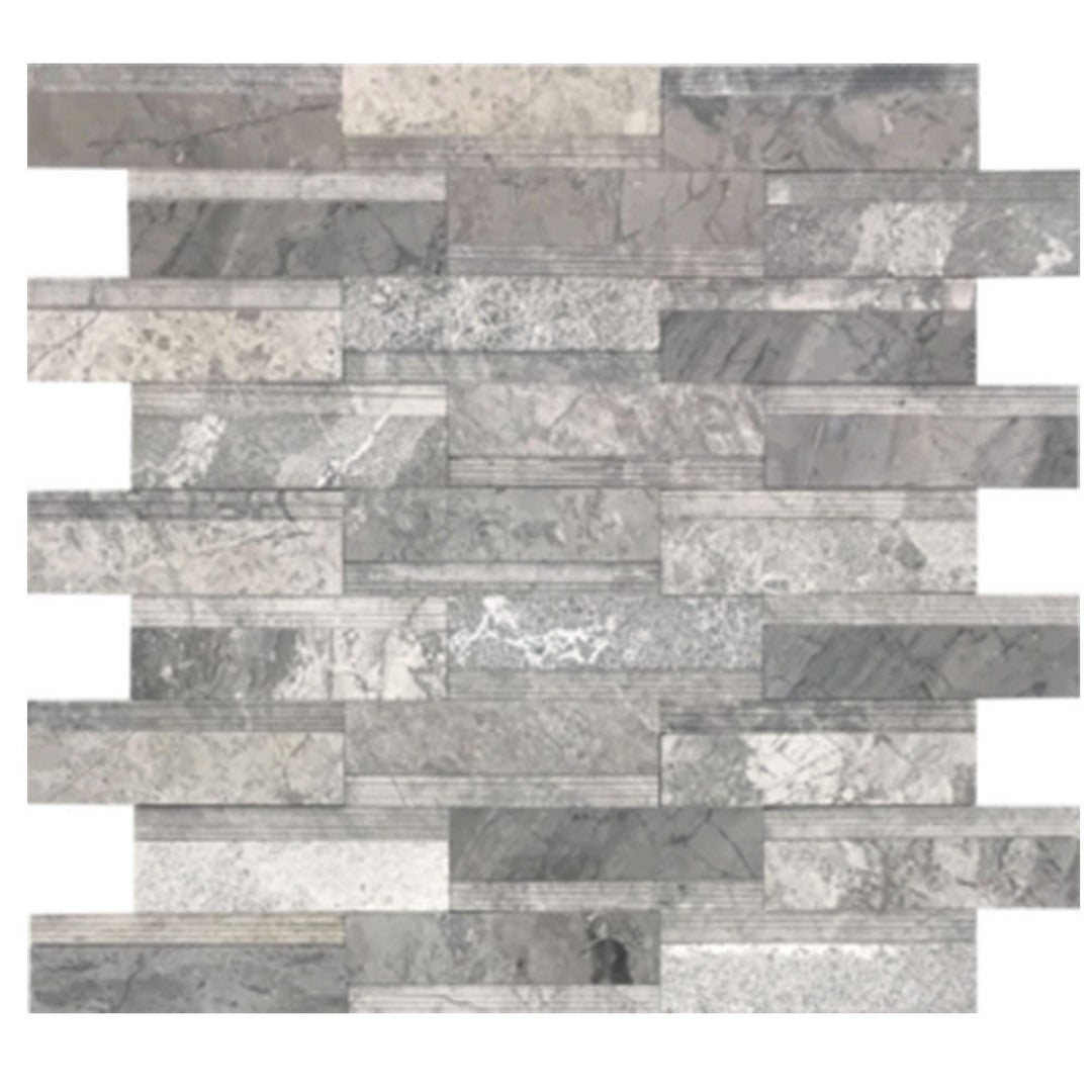 Tesoro Contempo 11.5" x 11.75" Multi Irregular Natural Stone Mosaic