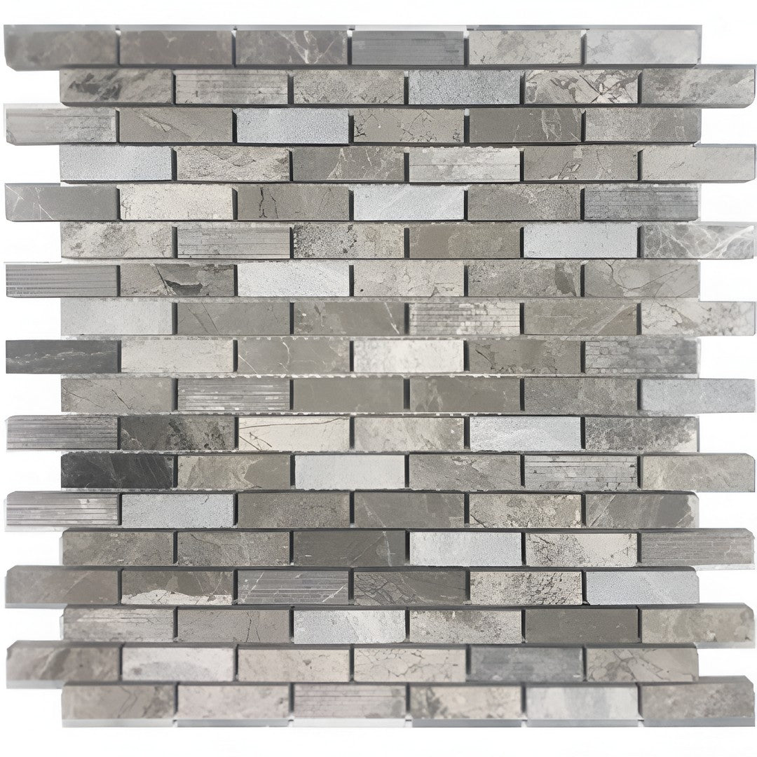 Tesoro Contempo 12" x 12" Multi Strip Natural Stone Mosaic