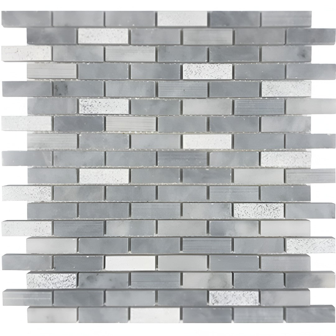 Tesoro Contempo 12" x 12" Multi Strip Natural Stone Mosaic