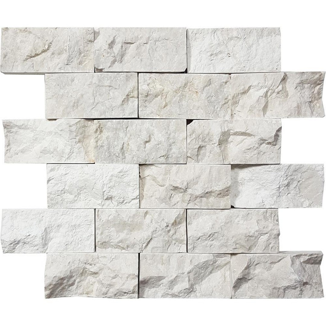 Tesoro Imperial 12" x 12" Interlocking 2x4" Splitface Natural Stone Mosaic