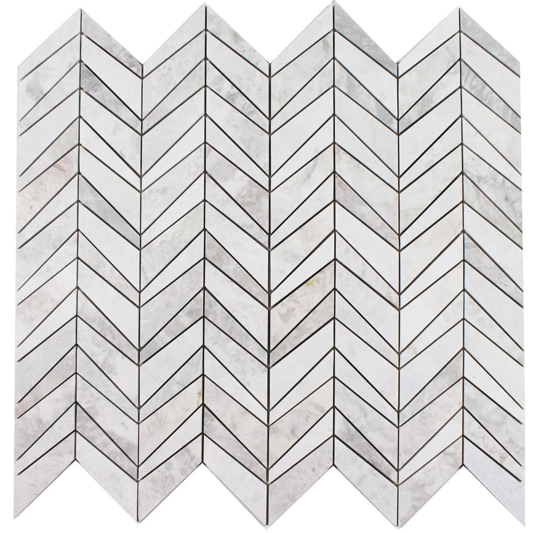 Tesoro Waterjet 10.75" x 12" Chevron Natural Stone Mosaic