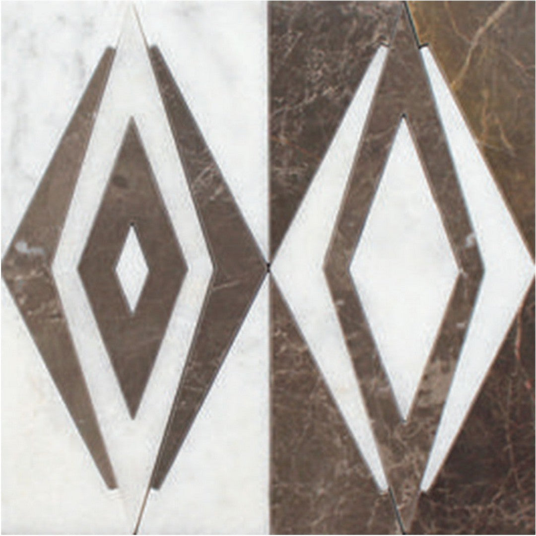 Tesoro Waterjet 11.75" x 11.75" Snowflake Natural Stone Mosaic