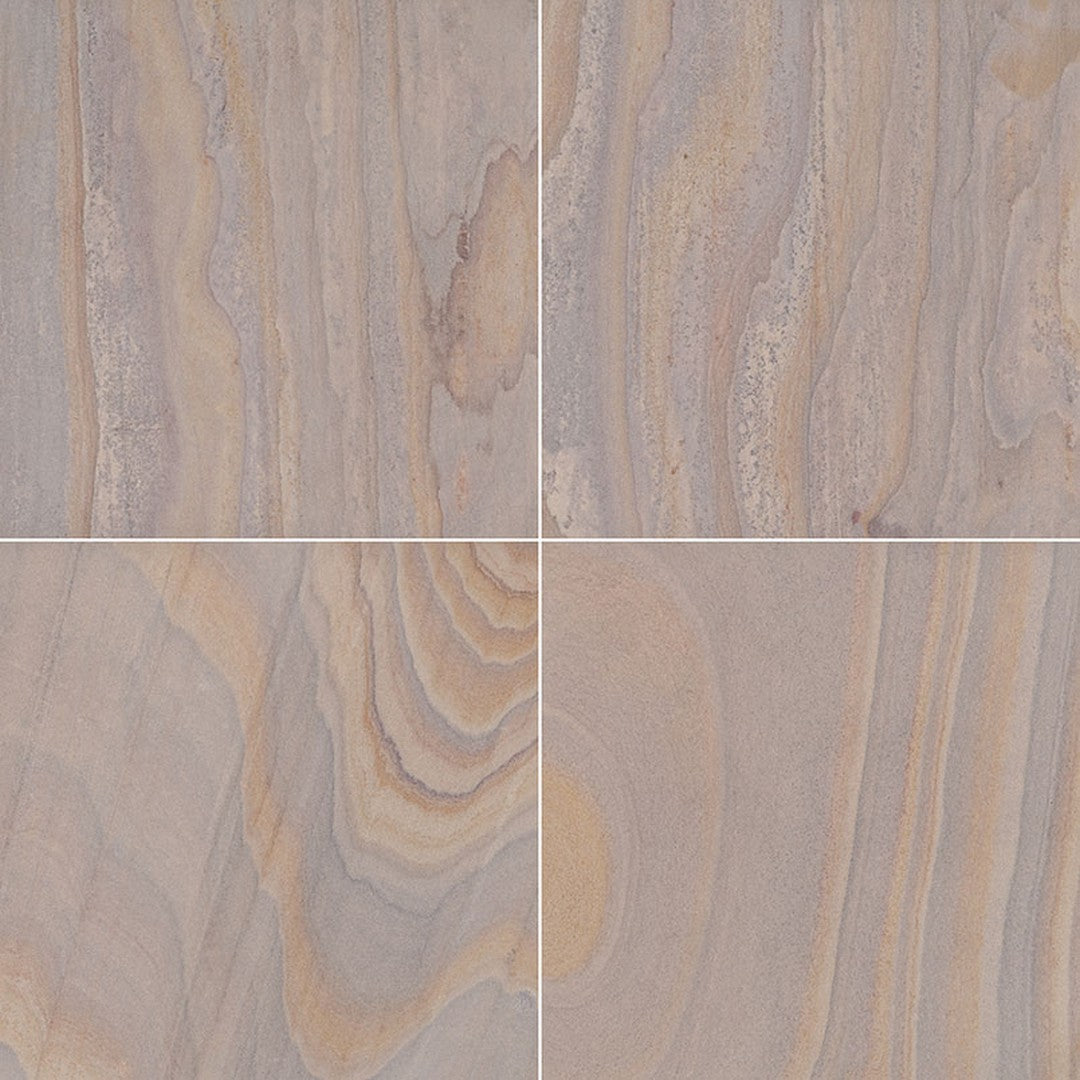 MS International Rainbow Teak 12" x 12" Gauged Back Sandstone Tile