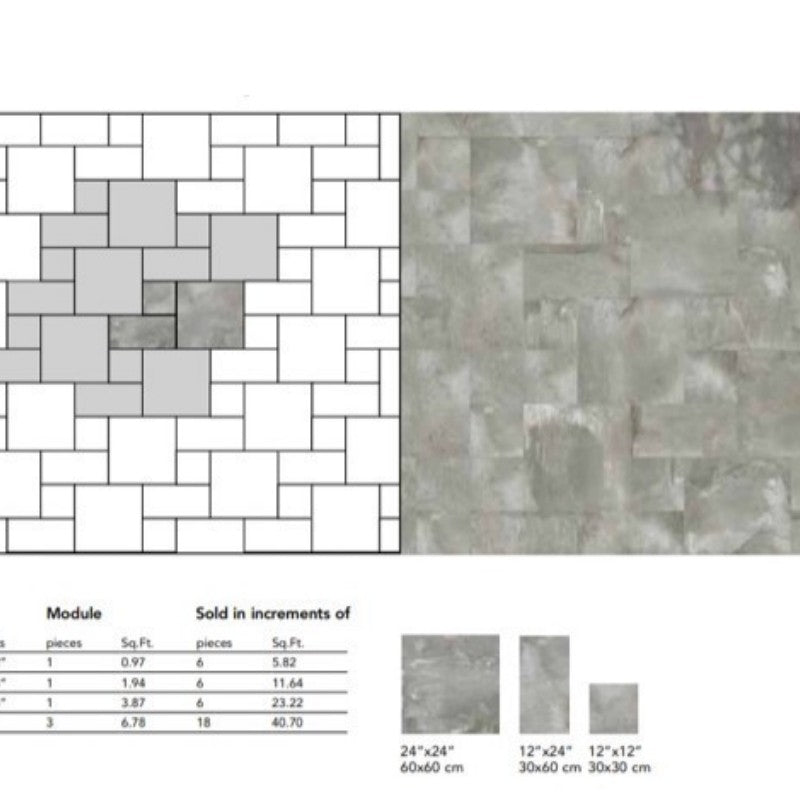 Crossville Middle Ground Non Slip Porcelain Modular Pattern 2cm Paver