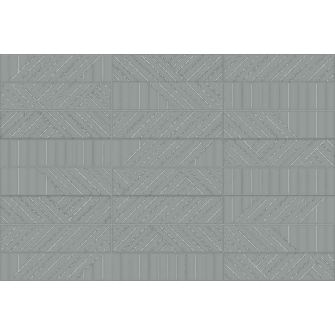 Crossville Studios Visible Vibes 3" x 12" Glossy Maze Pattern Ceramic Wall Tile