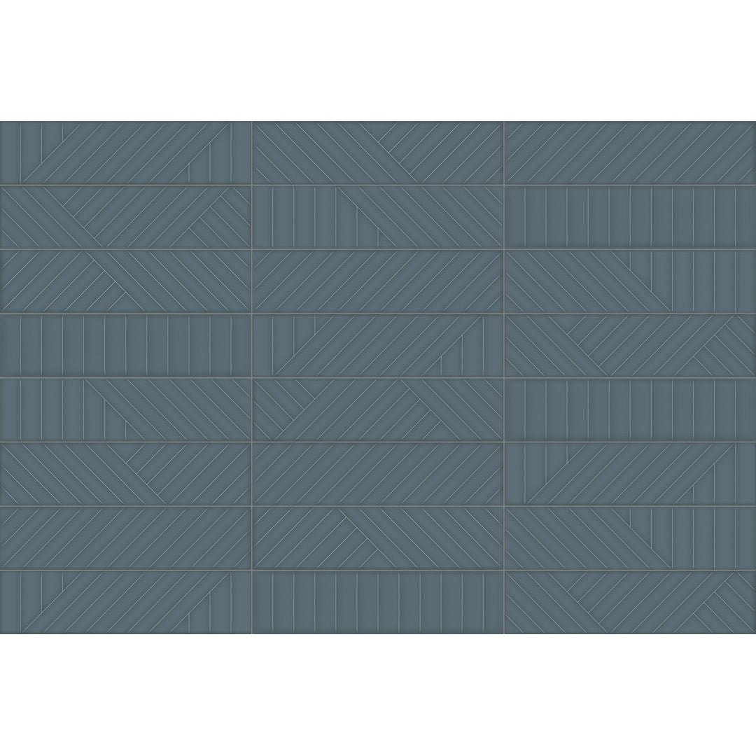 Crossville Studios Visible Vibes 3" x 12" Glossy Maze Pattern Ceramic Wall Tile