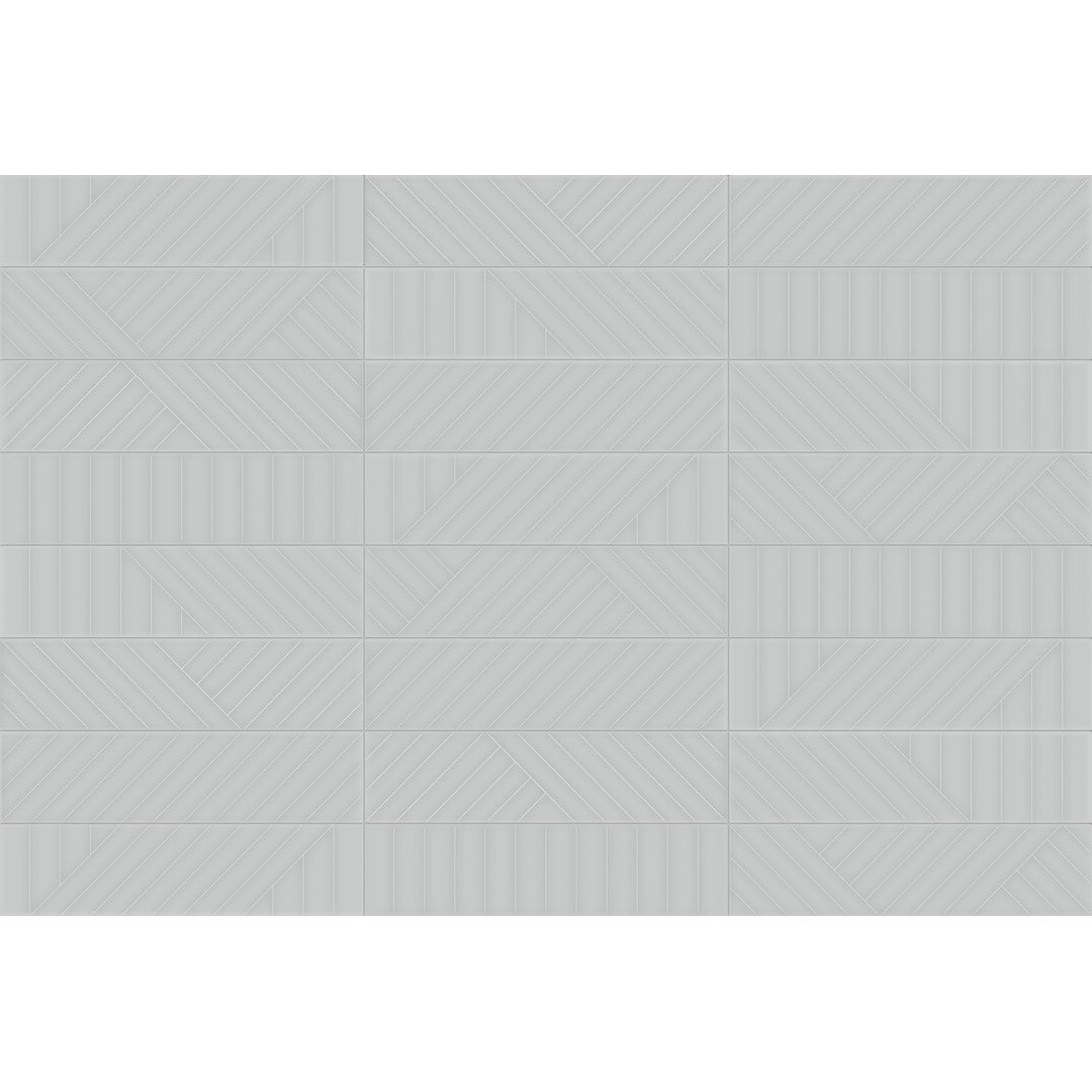 Crossville Studios Visible Vibes 3" x 12" Glossy Maze Pattern Ceramic Wall Tile