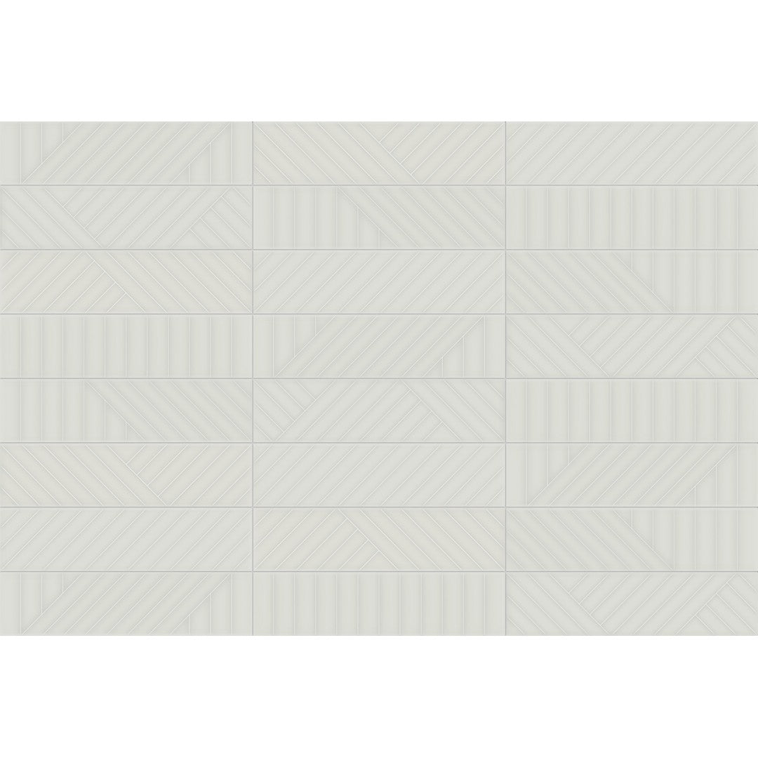 Crossville Studios Visible Vibes 3" x 12" Glossy Maze Pattern Ceramic Wall Tile