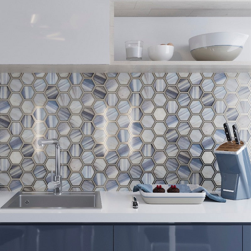 MiR-Saint-Tropez-10.5-x-9-Interlocking-Glass-3-Hexagon-Mosaic-Daybreak