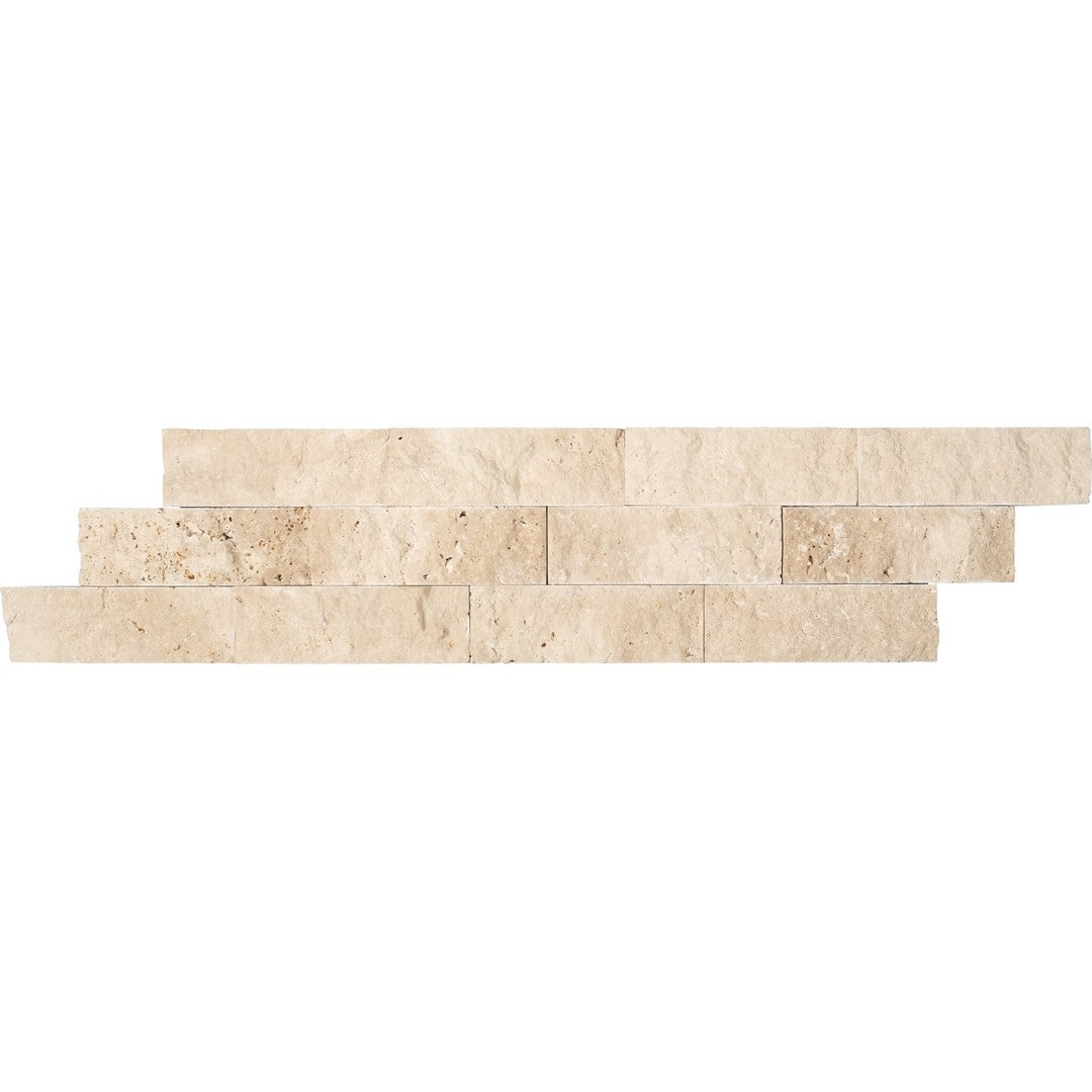 Emser Structure 6" x 24" Splitface Travertine Stacked Ledger