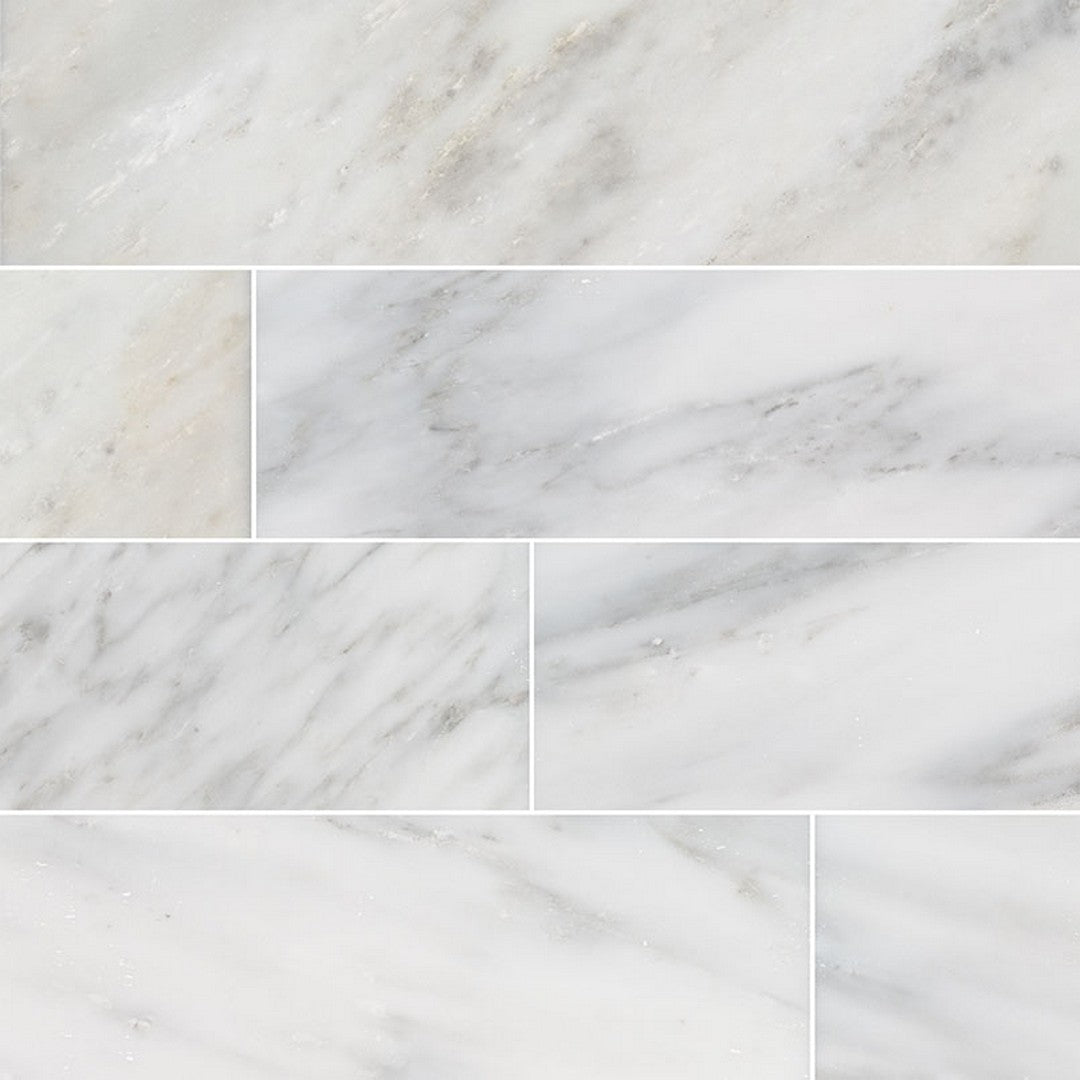 MS International Arabescato Carrara 18" x 36" Polished Marble Tile