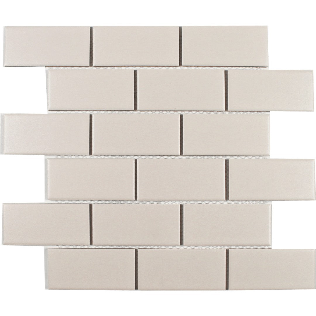 Tesoro Gallery 11.25" x 11.5" Pressed Textured Staggered Porcelain Mosaic