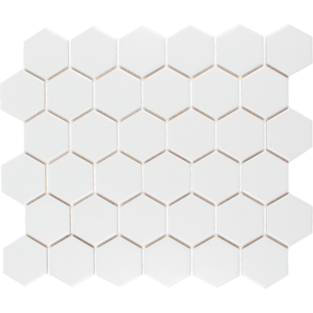 Tesoro Gallery 11" x 12.5" Pressed Textured Hexagon Porcelain Mosaic