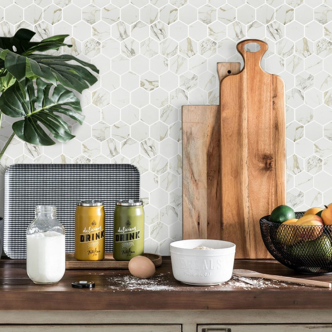 Tesoro-Native-11.75-x-12-Matte-2-Hexagon-Glass-Mosaic-Habana-Beige