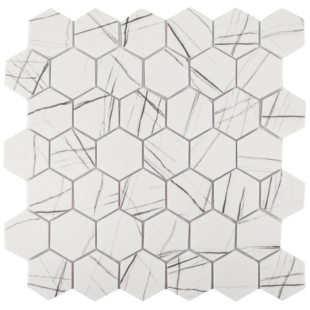 Tesoro Native 11.75" x 12" Matte 2" Hexagon Glass Mosaic