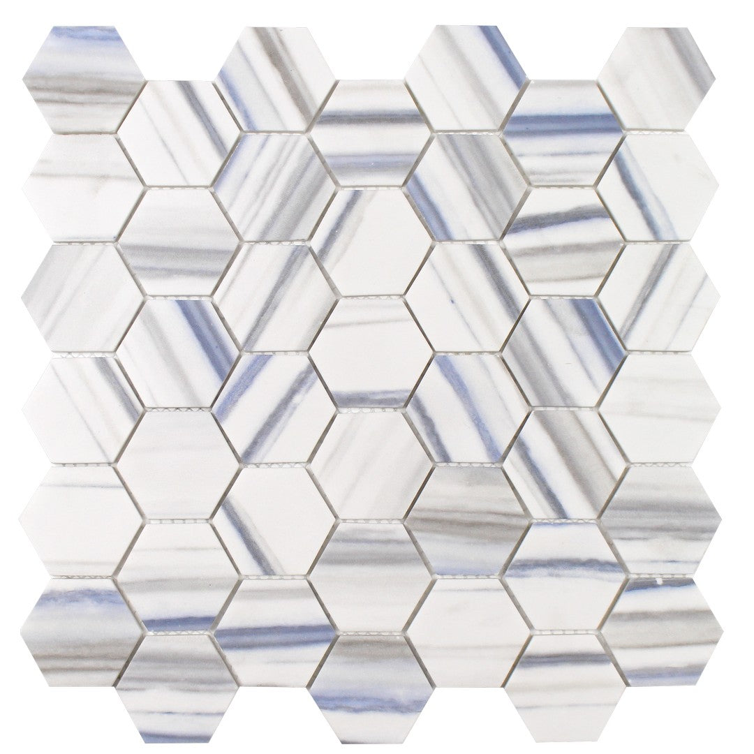 Tesoro Native 11.75" x 12" Matte 2" Hexagon Glass Mosaic
