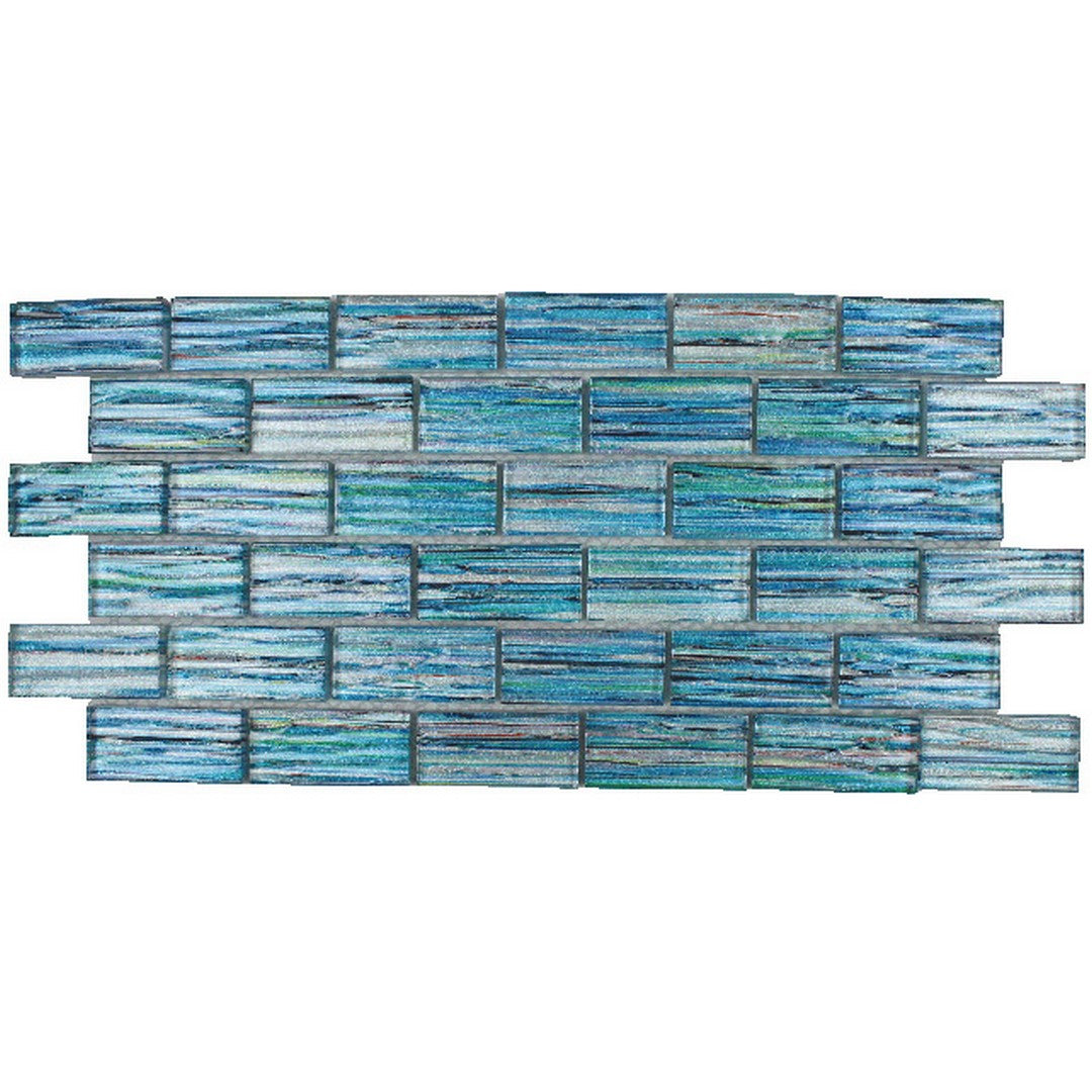 Tesoro Rainbow 11.75" x 11.75" Indoor 1x2" Glass Mosaic