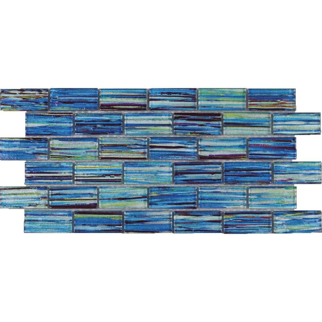 Tesoro Rainbow 11.75" x 11.75" Indoor 1x2" Glass Mosaic