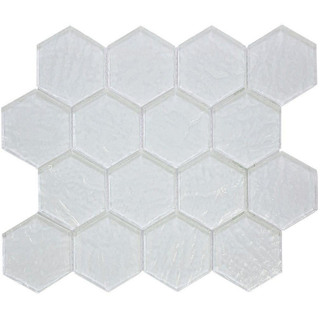 Tesoro Revere 10.25" x 11.75" Interlocking 3" Hexagon Glass Mosaic