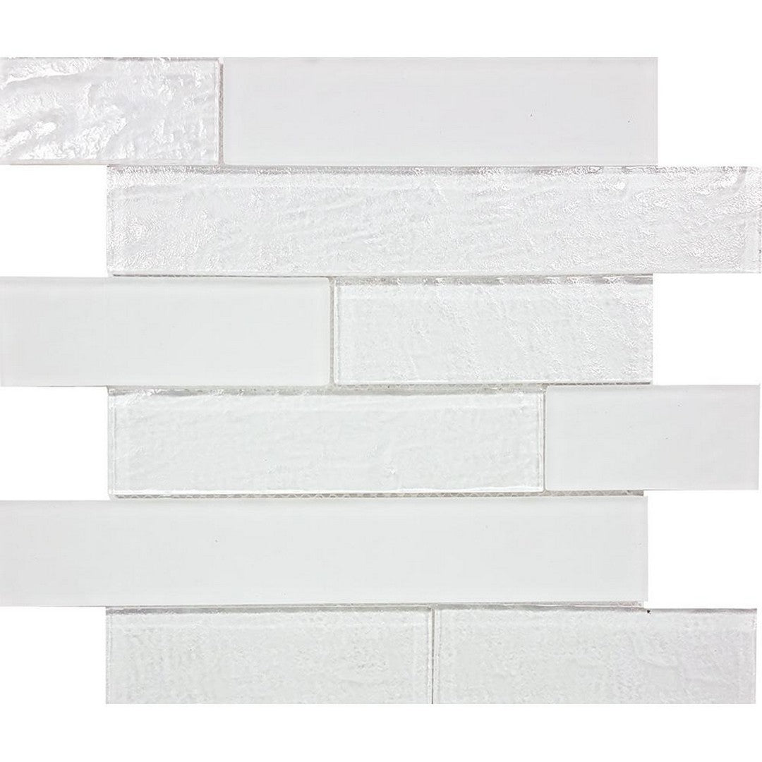 Tesoro Revere 11.75" x 11.75" Glossy & Matte 2x6" Multi Linear Glass Mosaic