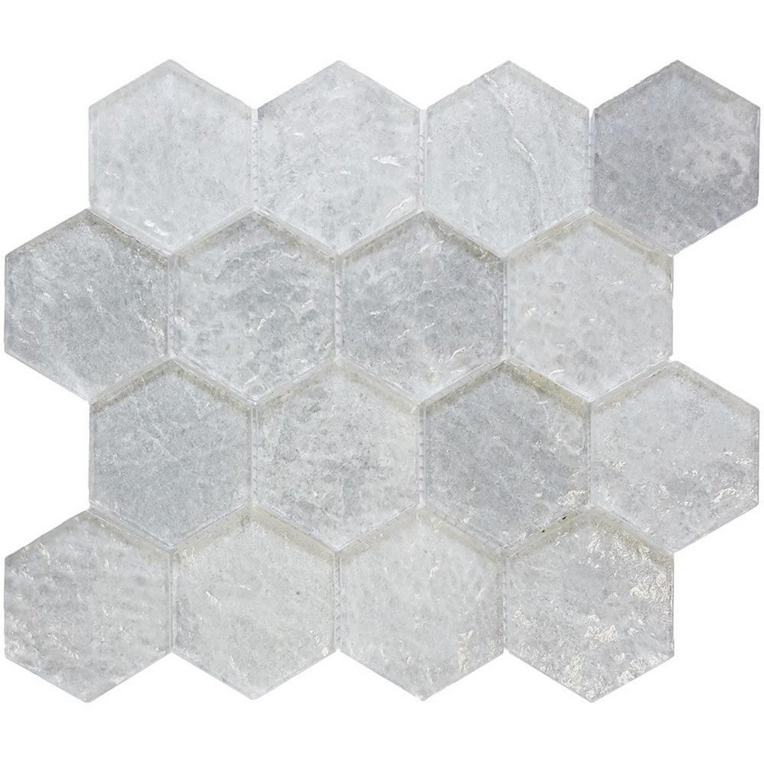 Tesoro Revere 10.25" x 11.75" Interlocking 3" Hexagon Glass Mosaic