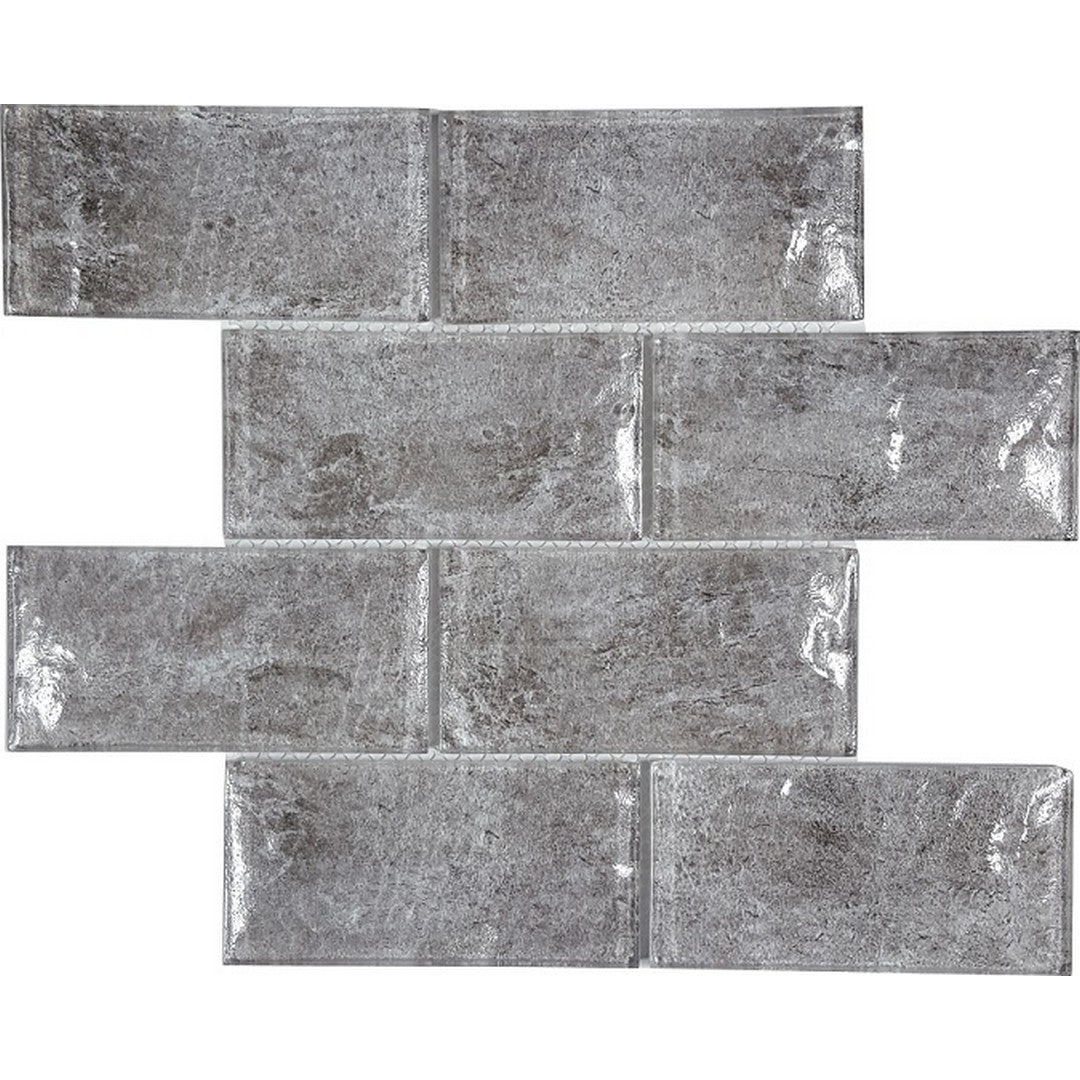 Tesoro Revere 11.75" x 11.75" Interlocking 3x6" Convex Glass Mosaic