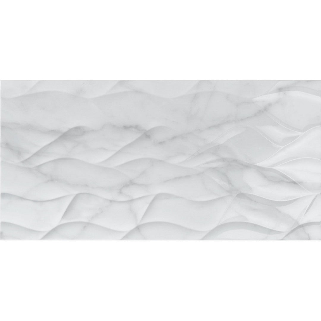 Tesoro Terreno 12" x 24" Rectified Glossy Ceramic Wall Tile