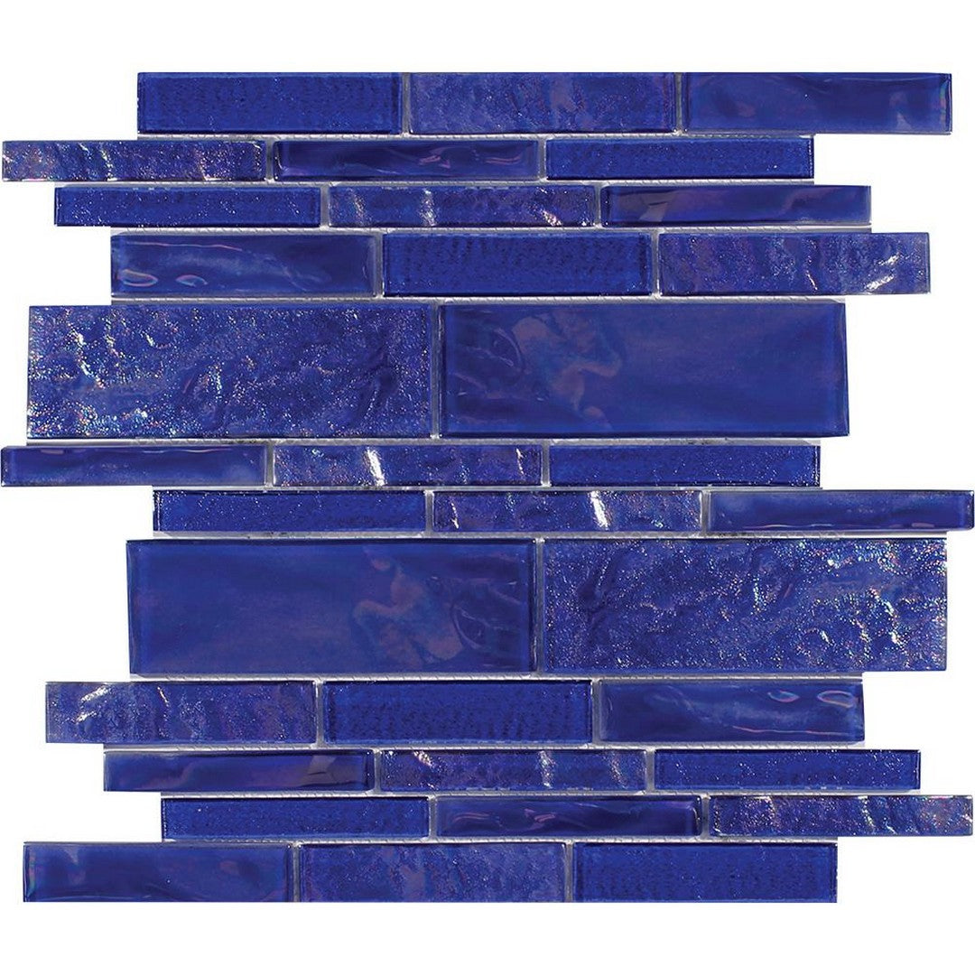 Tesoro Treasure 11.75" x 11.75" Interlocking Linear Glass Mosaic