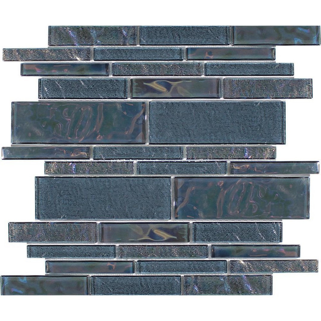 Tesoro Treasure 11.75" x 11.75" Interlocking Linear Glass Mosaic