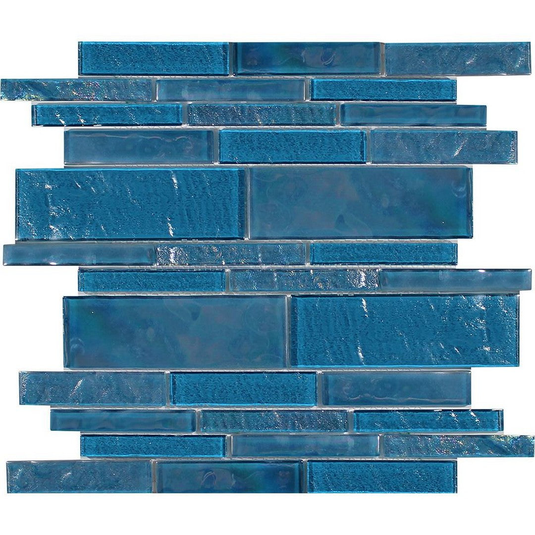 Tesoro Treasure 11.75" x 11.75" Interlocking Linear Glass Mosaic