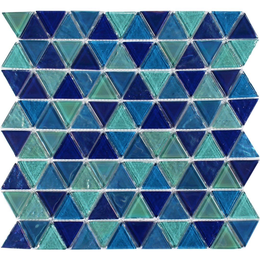 Tesoro Triangle 11.75" x 11.75" Interlocking Glass Mosaic