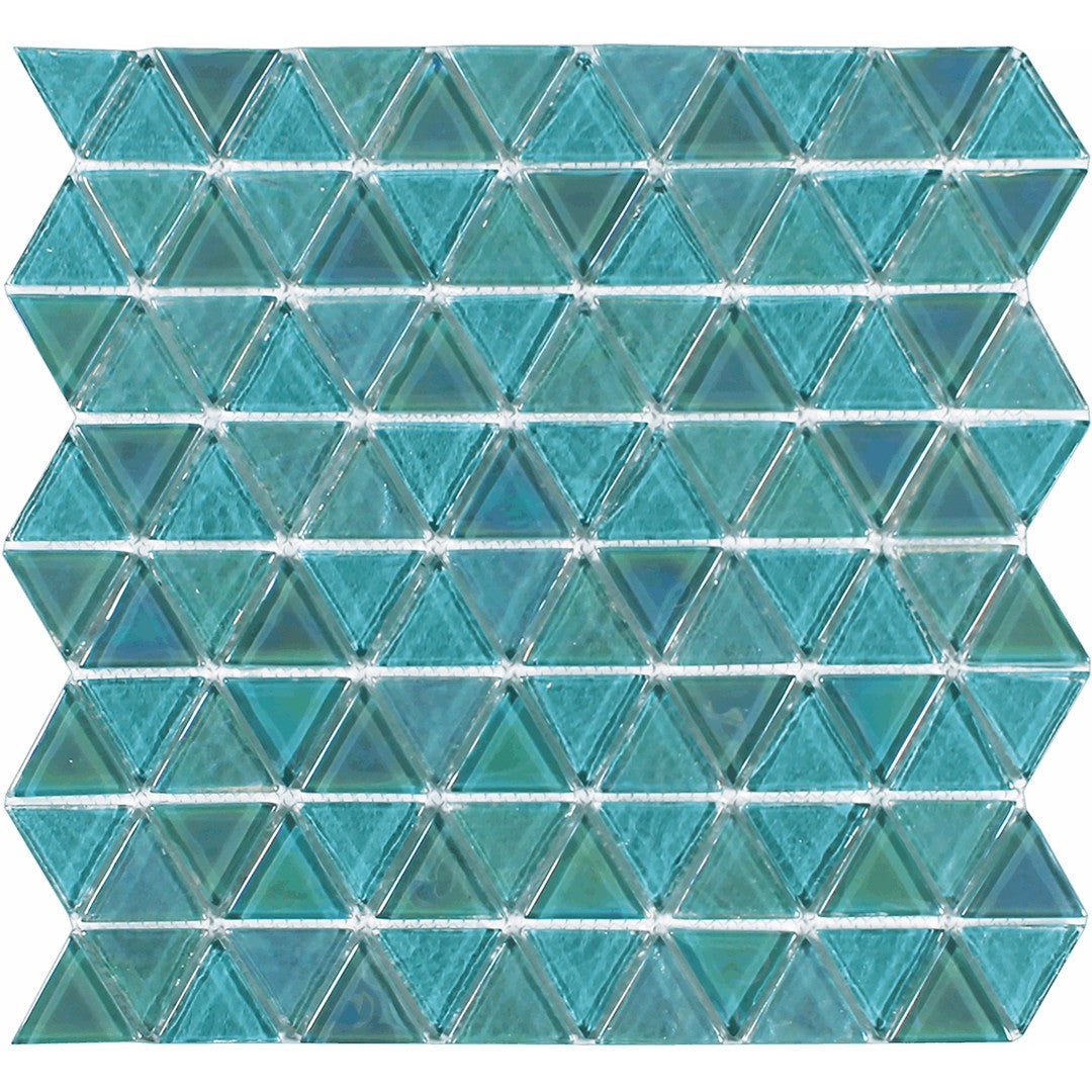 Tesoro Triangle 11.75" x 11.75" Interlocking Glass Mosaic