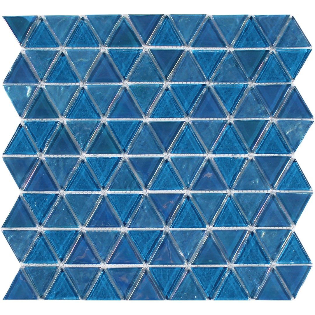 Tesoro Triangle 11.75" x 11.75" Interlocking Glass Mosaic