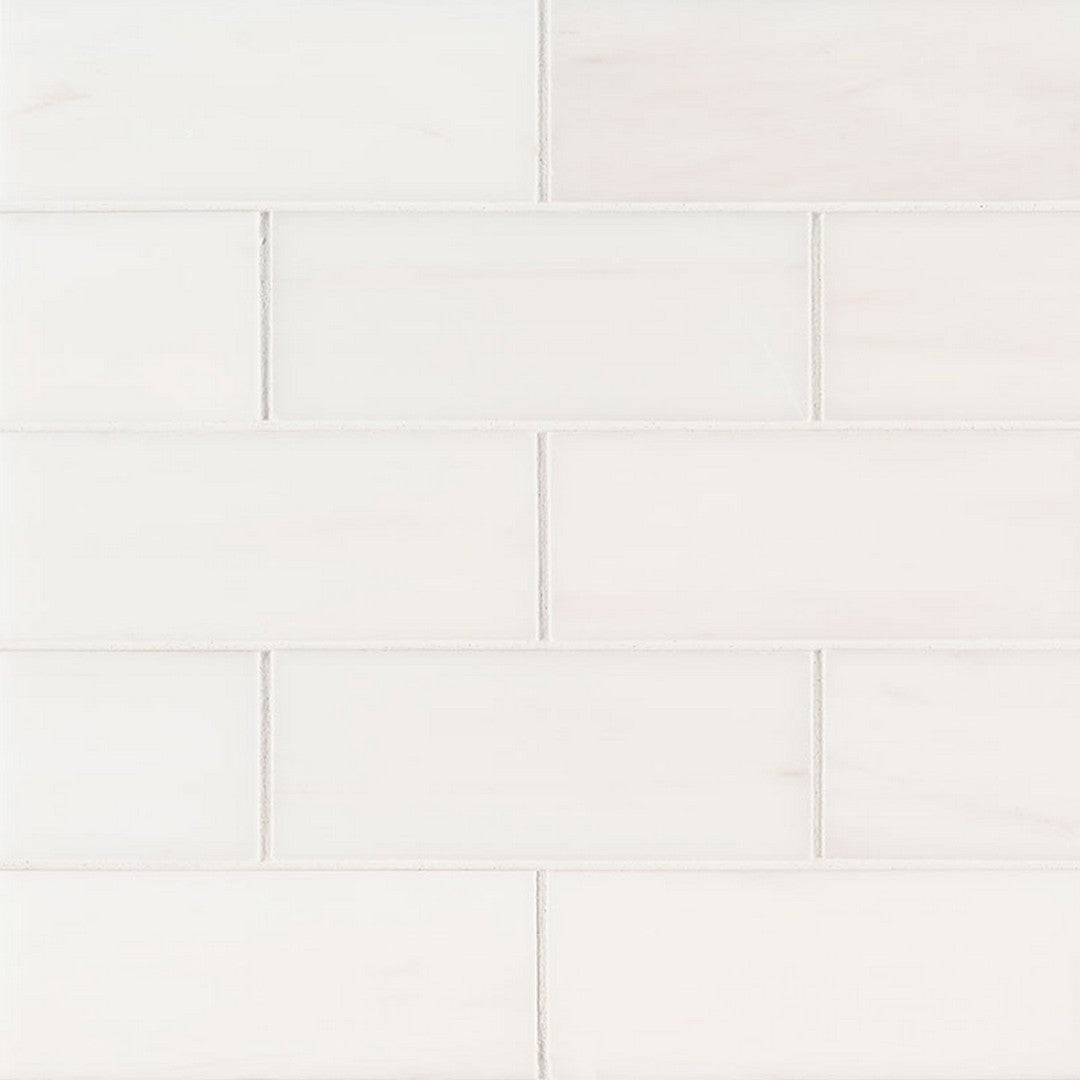 MS International Bianco Dolomite 3" x 6" Polished Marble Subway Tile