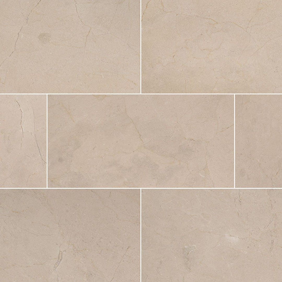 MS International Crema Marfil Select 12" x 24" Honed Marble Tile