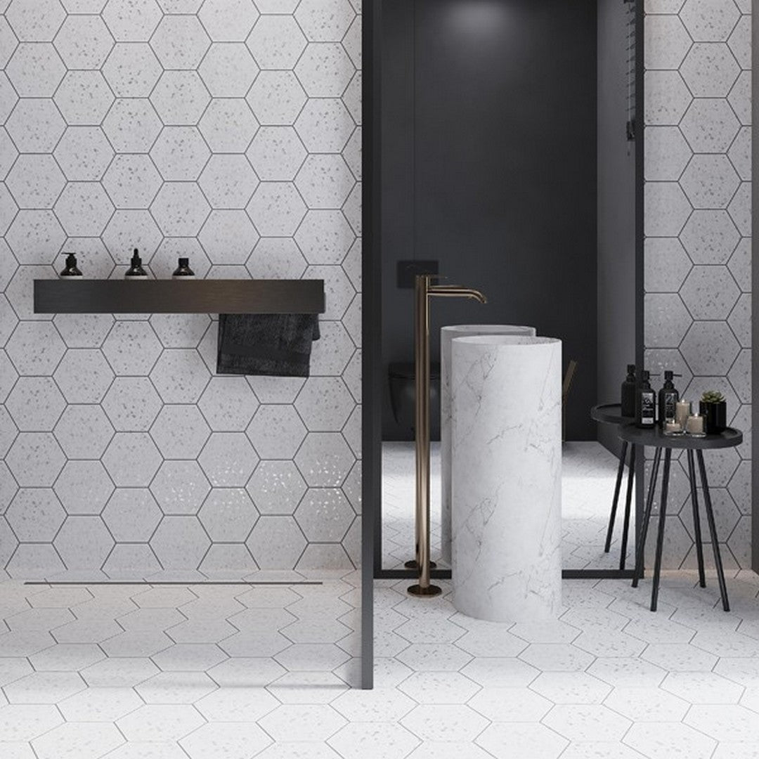 MiR-Terra-8-x-10-Matte-Hex-Porcelain-Speckled-Tile-White