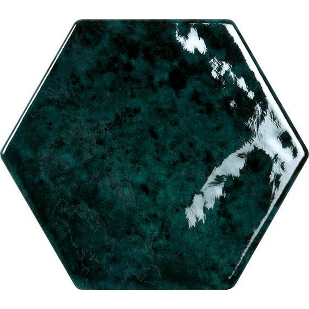 Tesoro Esamarine 6.25" x 7.25" Pressed Glossy Ceramic Hexagon Tile