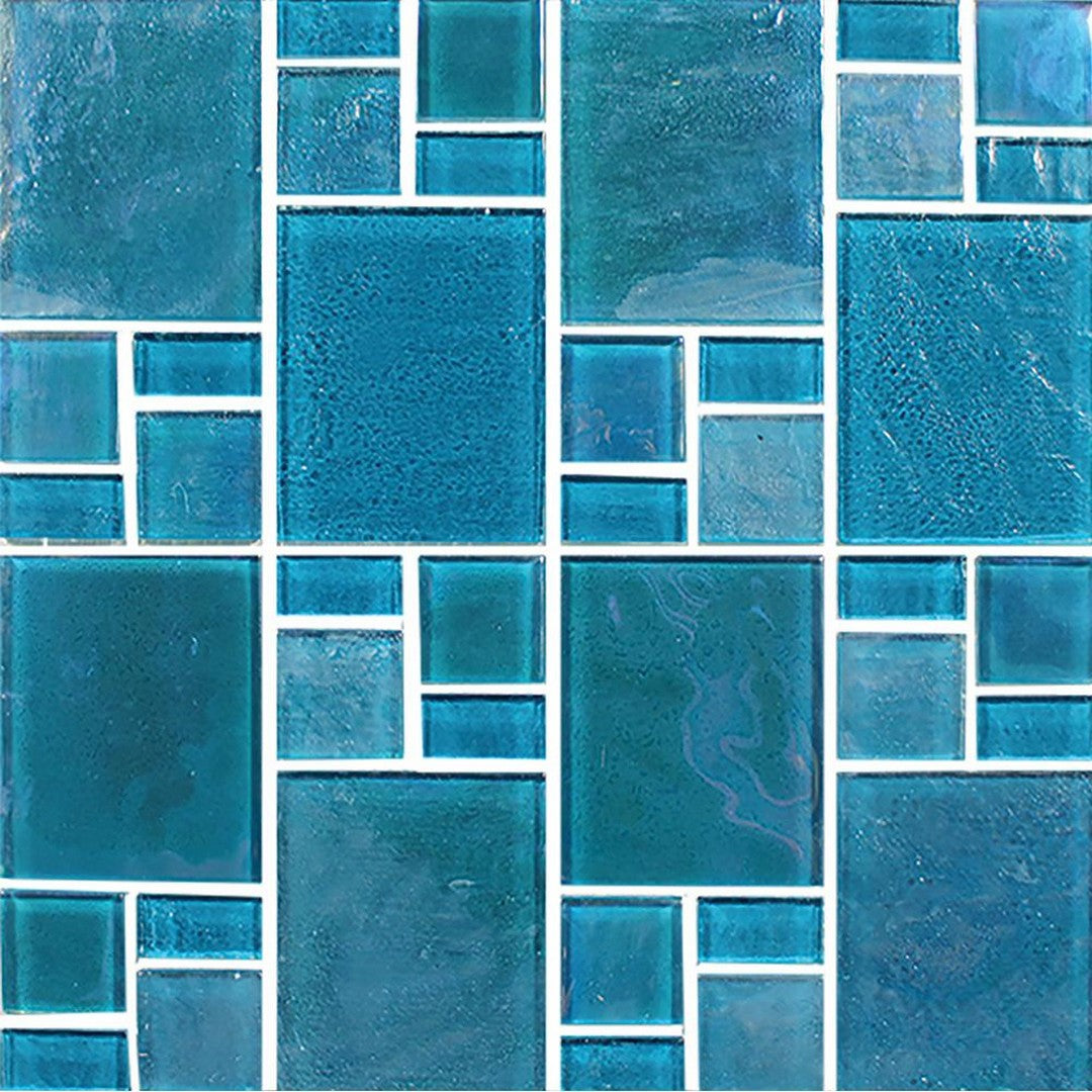 Tesoro Piazza 11.75" x 11.75" Random Glass Mosaic