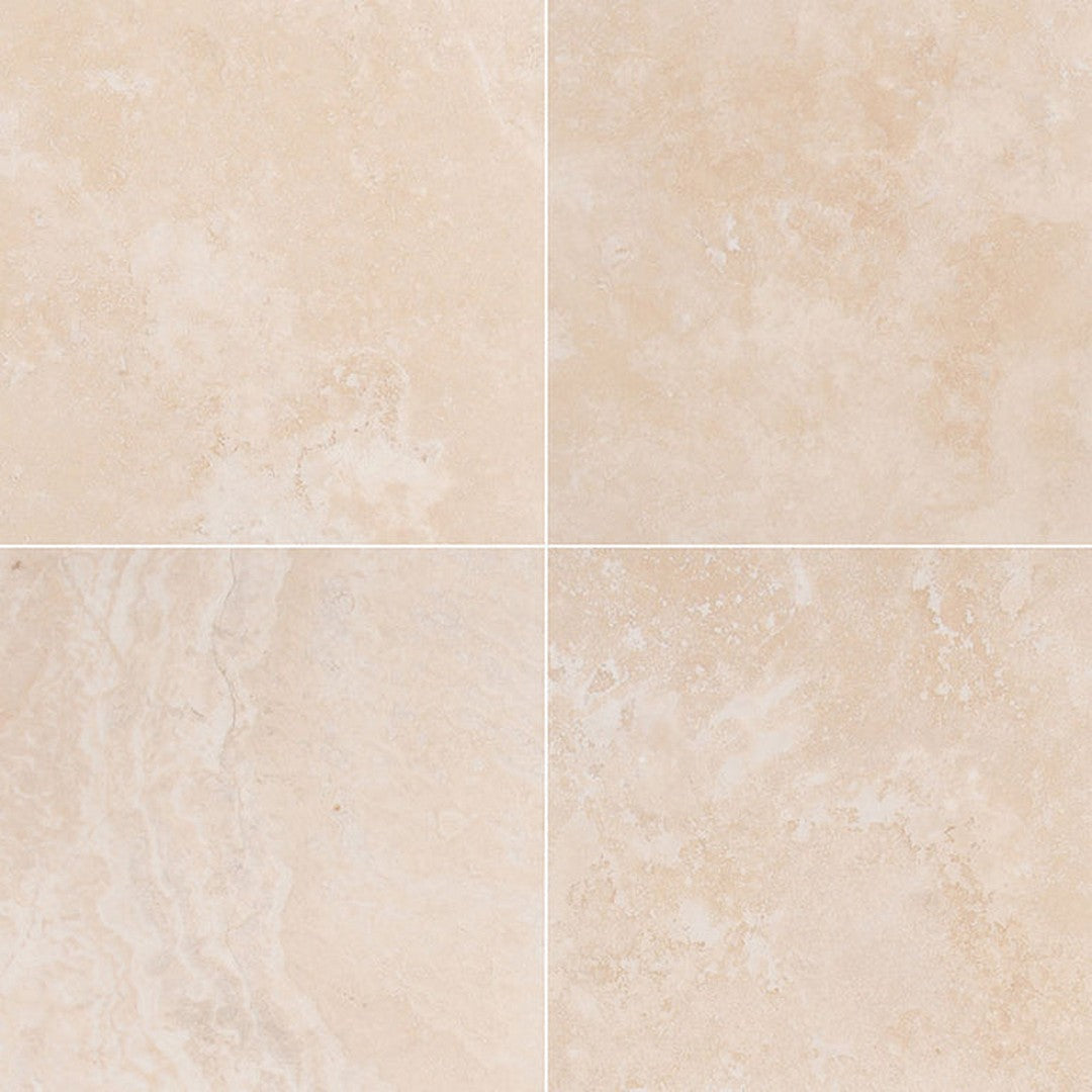 MS International Tuscany Beige 12" x 12" Travertine Tile Mixed Finish