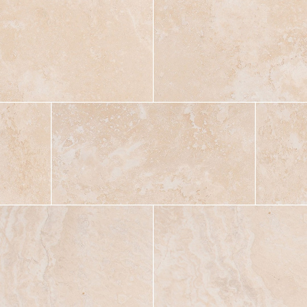 MS International Tuscany Beige 12" x 24" Travertine Tile Mixed Finish