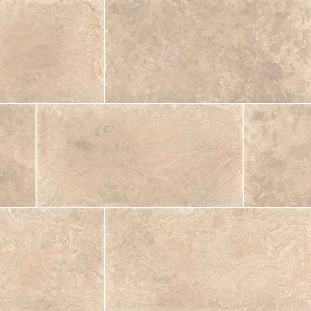 MS International Tuscany Platinum 12" x 24" Travertine Tile Mixed Finish