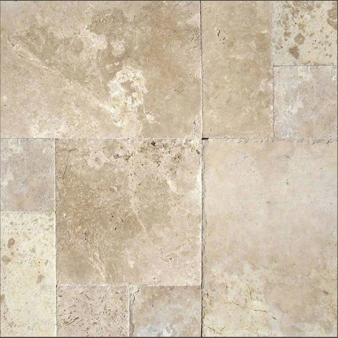 MS International Tuscany Storm 8" x RL Travertine Versailles Pattern Tile Mixed Finish