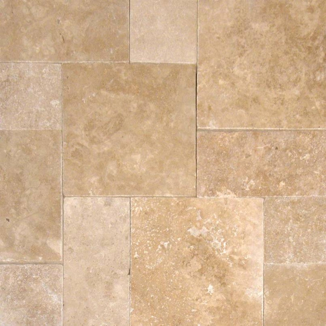 MS International Tuscany Walnut 8" x RL Mixed Travertine Versailles Pattern Tile