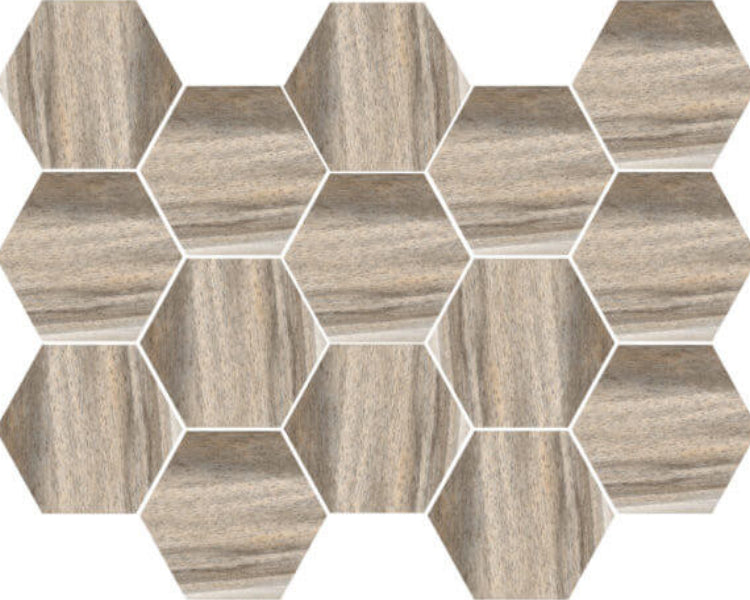 Happy Floors Tasmania 10" x 14" Interlocking Polished Porcelain Hexagon Mosaic